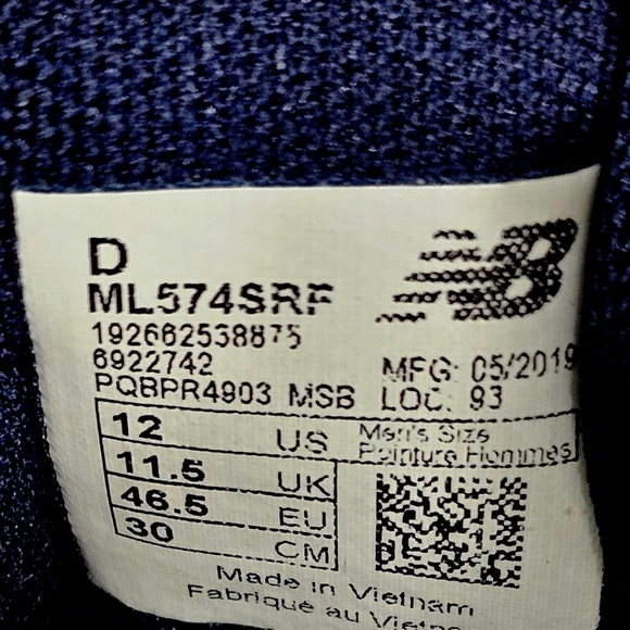 New Balance Men's 574 Pebbled Sport Team Shoes sz 12 - Picture 10 of 10